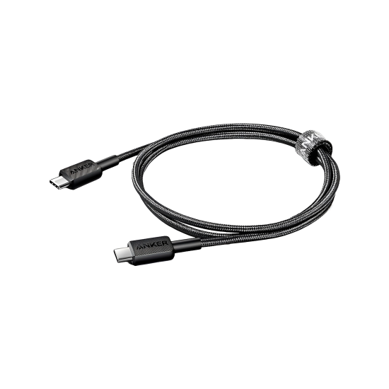 Cable Charger Mobile Anker 322 Type-C To Type-C 3FT A81F5H11 1M Black